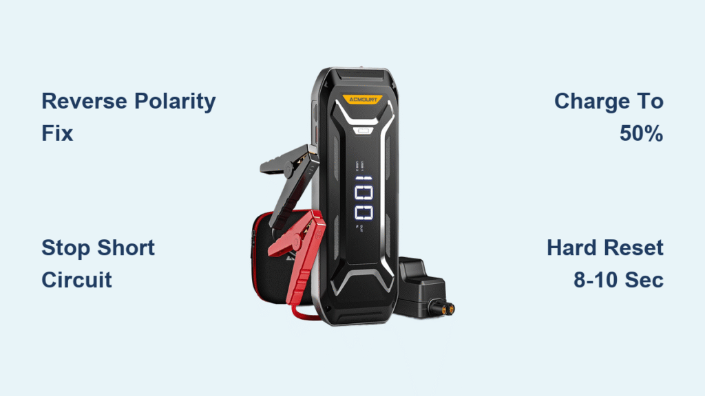 ACmount Jump Starter Red Light Issue Solved