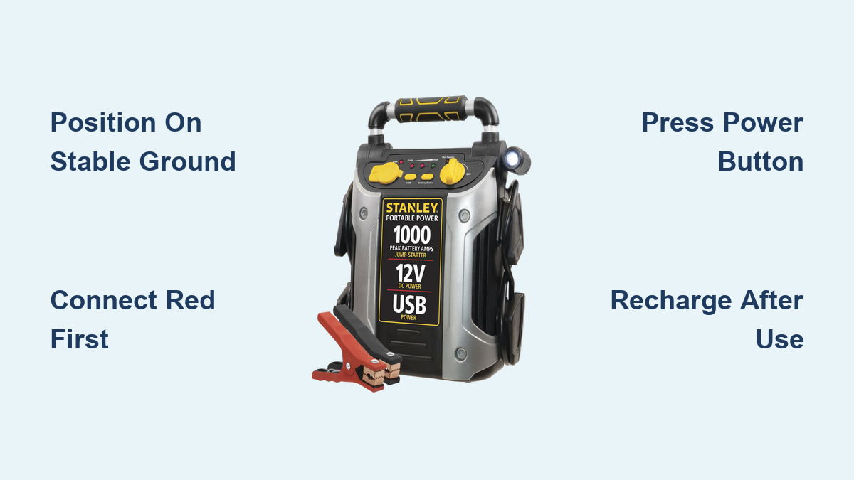 How to Use a Stanley Jump Starter